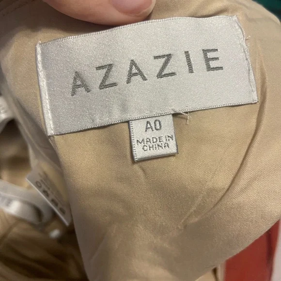 Azazie size A0 champagne maxi dress - Picture 3 of 3